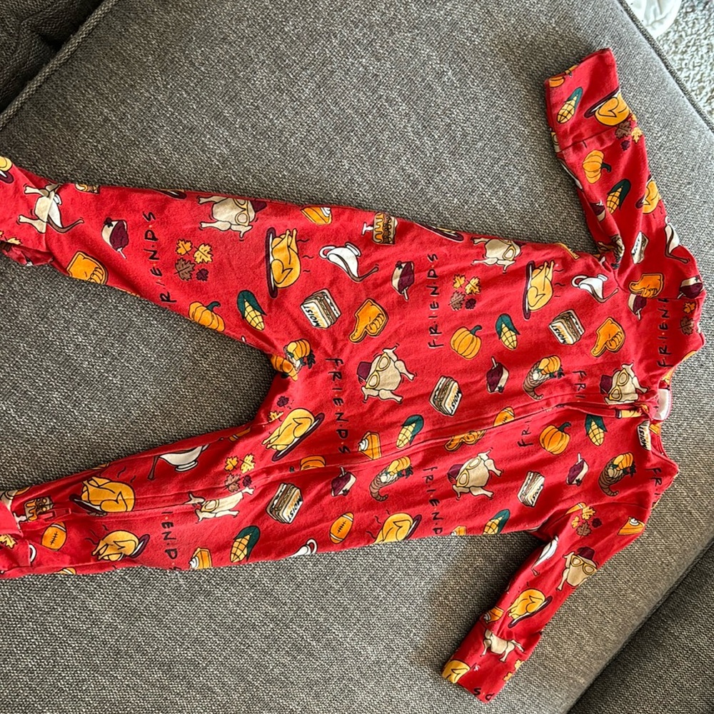 Friends TV, Red with Thanksgiving designs sleepwear pajamas from Cotton on baby